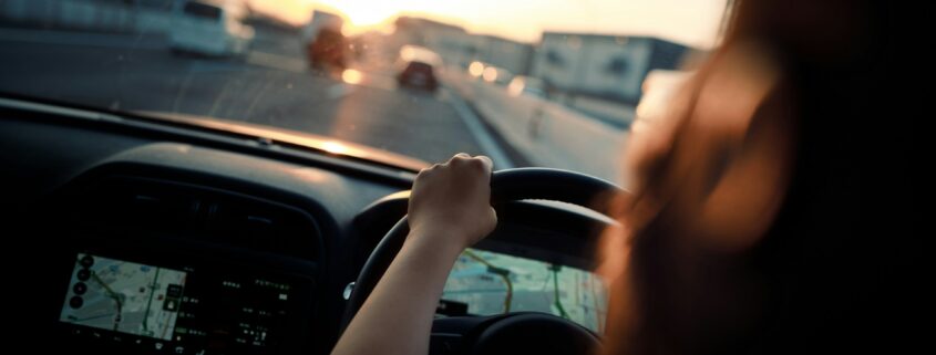 driving a car