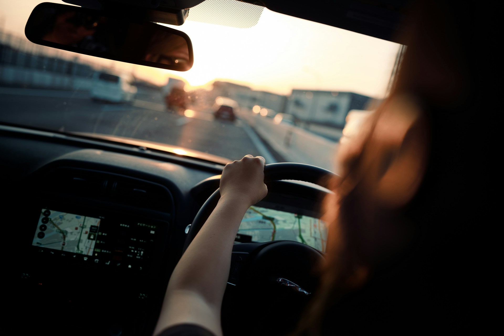 driving a car